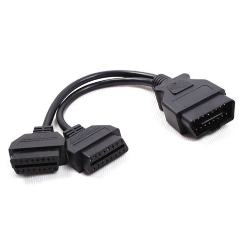 30cm 16 pin Splitter Cable OBDII Dual Male Female OBDII Connecto